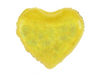 Nafukovací balónek Srdce třpytivé zlaté 45cm