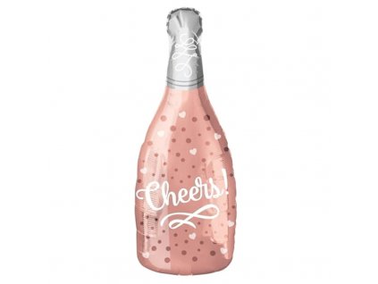 Nafukovací balón fóliový Šampus Rose Cheers 98cm