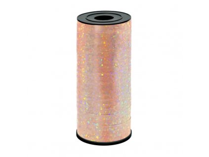 Stuha na balónky a dárky Holographic Rose-gold 92m