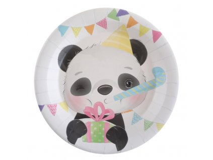 Papírové party talíře Panda