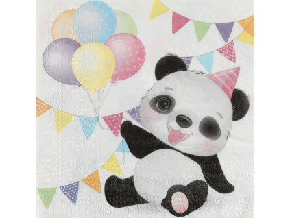 Papírové party ubrousky Panda