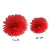 Papírová Pom pom koule červená 25cm