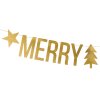Nápis Merry Christmas papírový zlatý