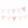 Papírová vlaječková girlanda Baby party růžová