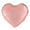Fóliový balón srdce Rose gold matné 45cm