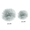 Papírová Pom pom koule stříbrná 25cm