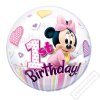 Nafukovací balón bublina Minnie 1 rok 56cm