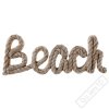 Přírodní dřevěný nápis s lanem Beach