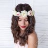 Květinový věneček na hlavu Flower Crown bílý