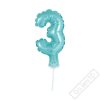 Nafukovací balónek na dort číslo 3 modrý