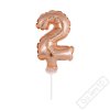 Nafukovací balónek na dort číslo 2 Rose-gold