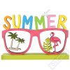 Dřevěná dekorace na stůl Brýle Summer