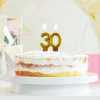 Narozeninová dortová svíčka zlatá číslo 30