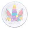 Papírové party talířky Jednorožec Bloom