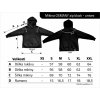 Tabulky velikostí mikiny OSMANY zip black