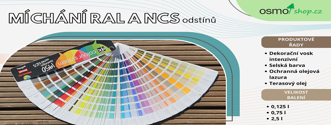 Míchání OSMO do odstínů RAL a NCS