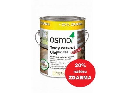 Foto OSMO TVRDÝ VOSK.OLEJ 3032 3 litry nálepka AKCE