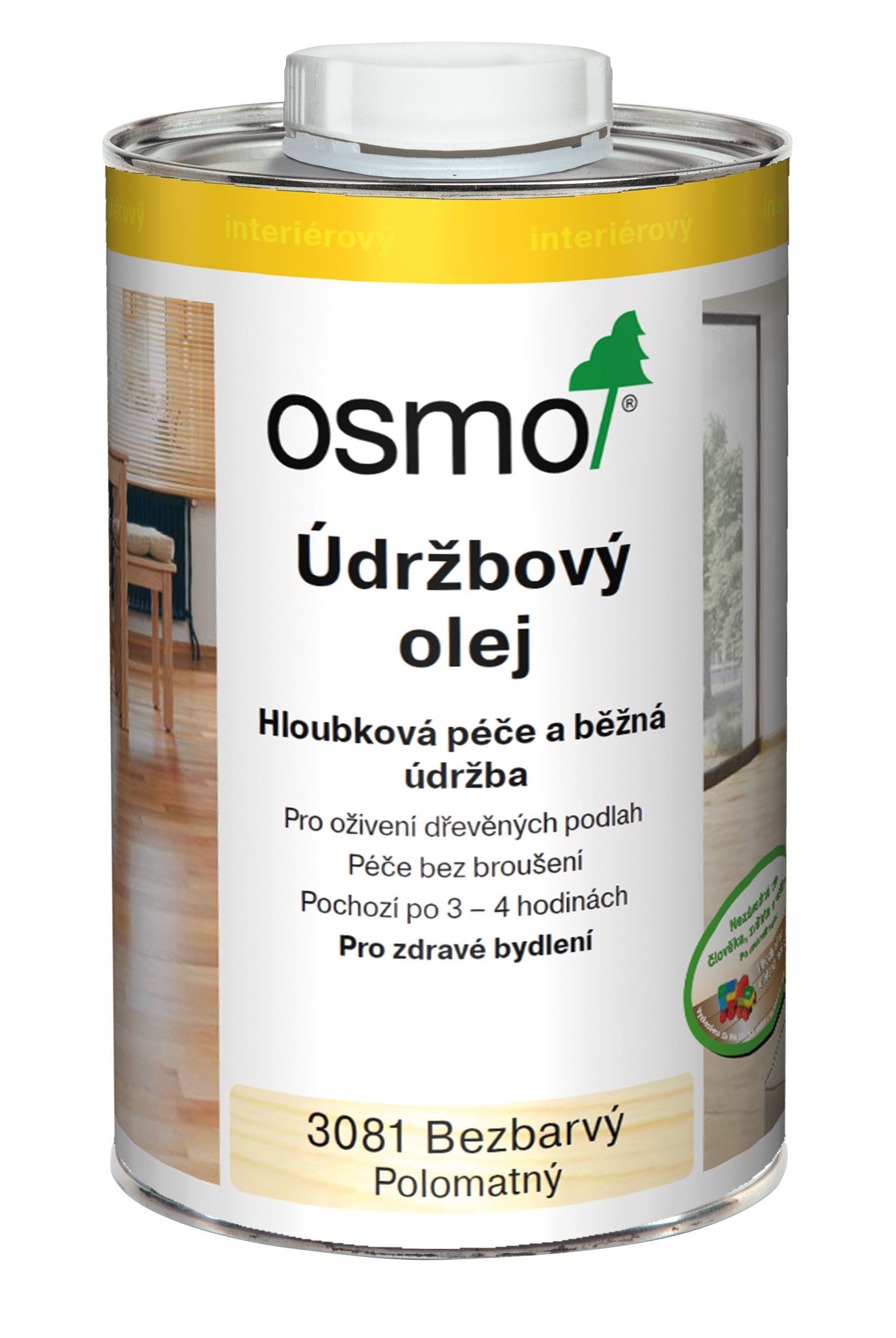 OSMO Údržbový olej Odstín: 3079 bezbarvý mat, Velikost balení: 1,00 l