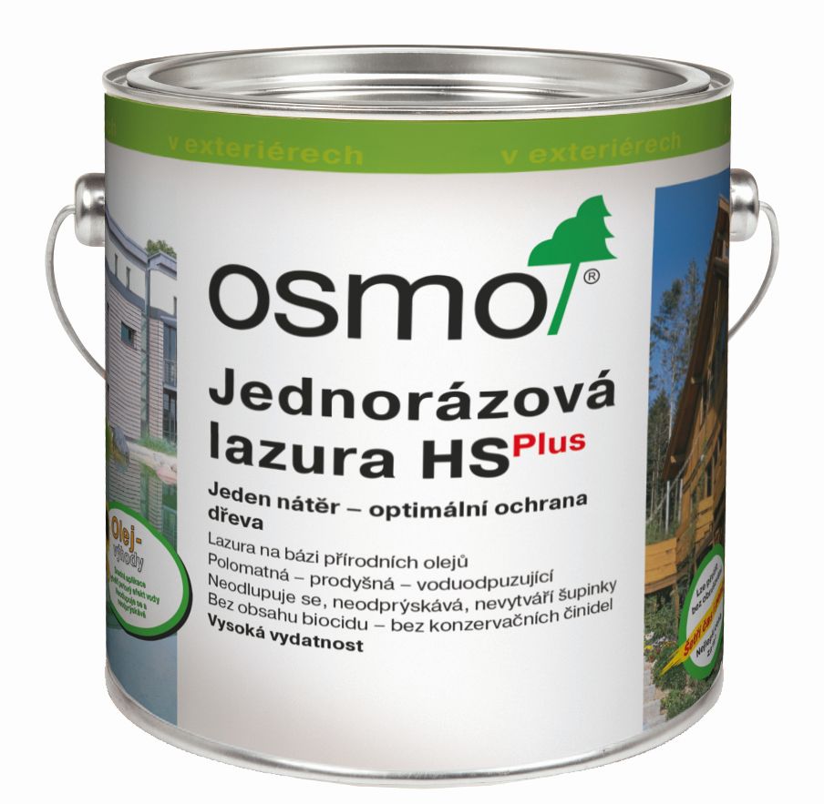 Fotografie OSMO Jednorázová lazura HS Plus Velikost balení: 25,00 l, Odstín: 9236 modřín