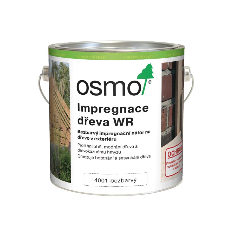 OSMO Impregnace dřeva WR 4001 bezbarvá Odstín: 4001 bezbarvá, Velikost balení: 2,50 l