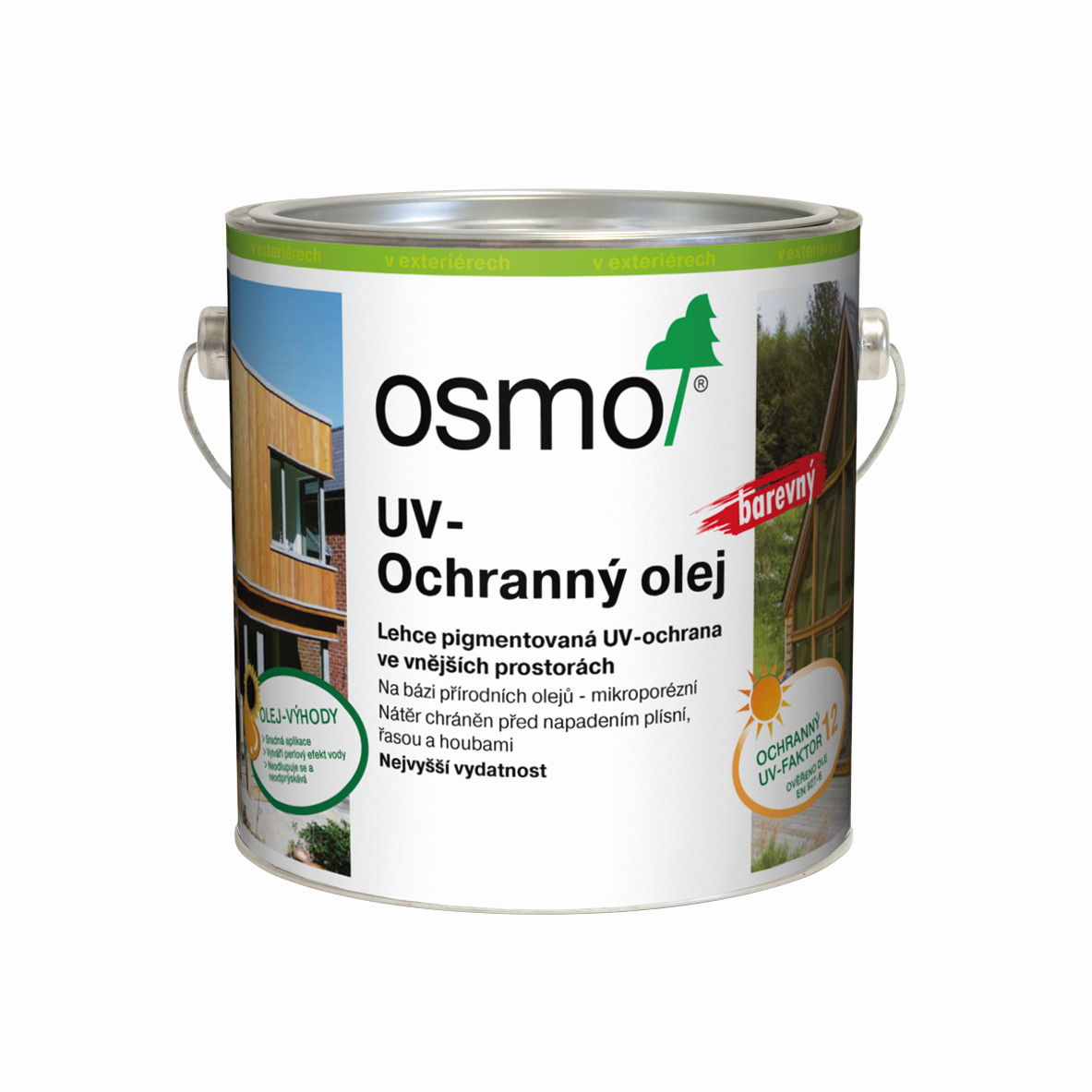Fotografie OSMO UV Ochranný olej barevný EXTRA Velikost balení: 25,00 l, Odstín: 424 smrk/jedle