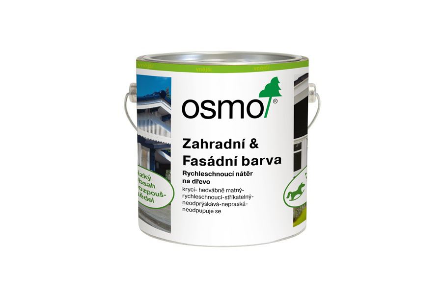 OSMO Zahradní a Fasádní barva Odstín: 7535 Světle šedá (RAL 7035), Velikost balení: 0,75 l