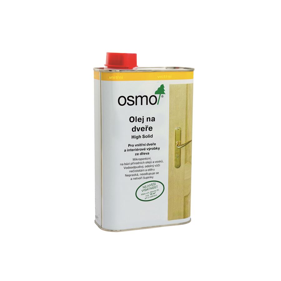 OSMO Olej na dveře Odstín: 3060 Bezbarvý hedvábný polomat, Velikost balení: 1,00 l