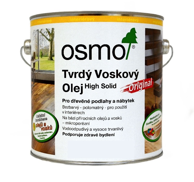 OSMO Tvrdý voskový olej ORIGINAL Odstín: 3011 bezbarvý lesklý, Velikost balení: 0,125 l