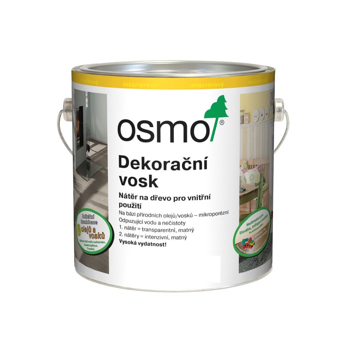 OSMO Dekorační vosk - intenzivní odstíny Odstín: 3125 modrá ca. RAL 5010, Velikost balení: 0,125 l