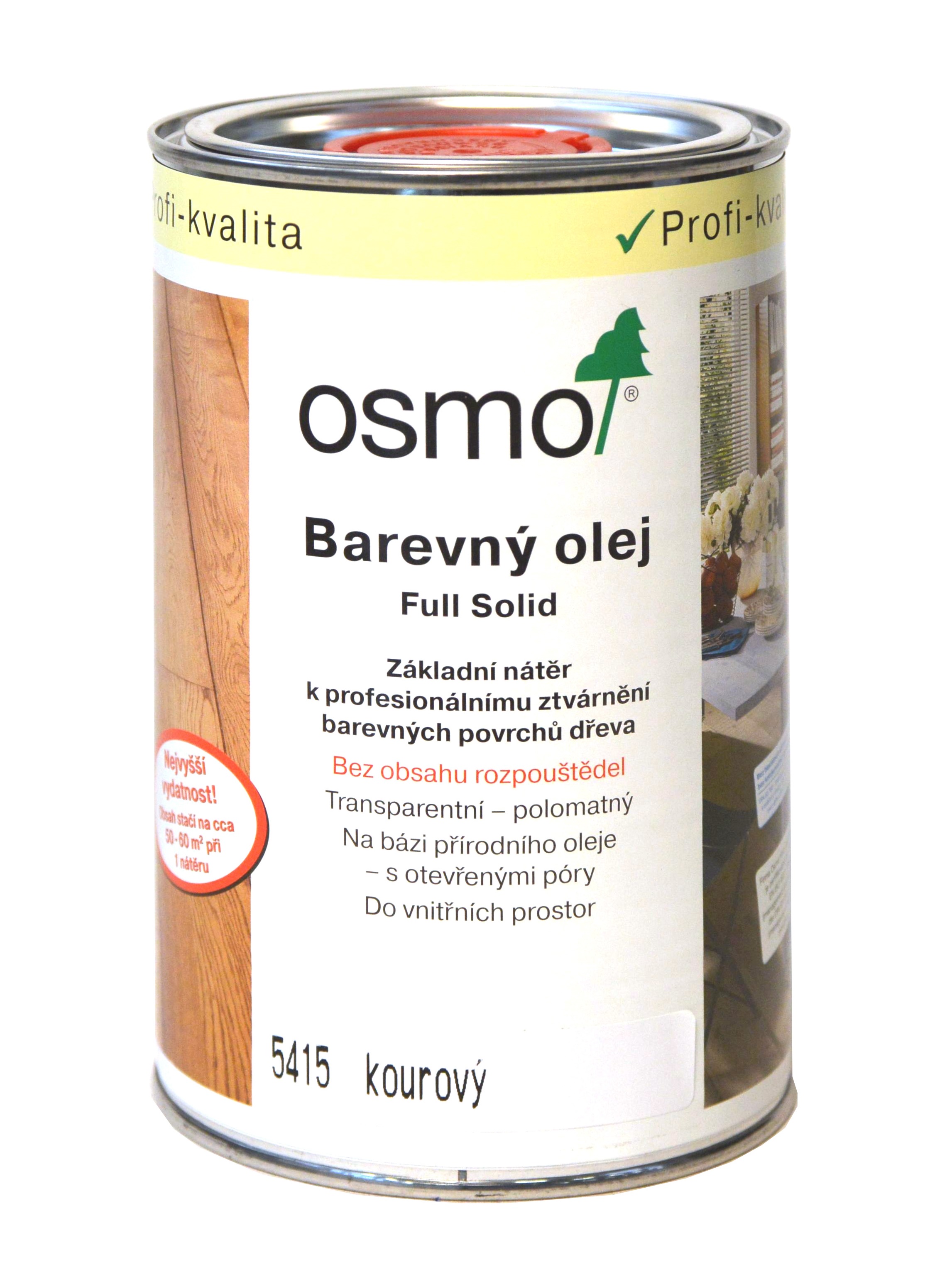 Fotografie OSMO Color Barevný olej Velikost balení: 0,125 l, Odstín: 5415 kouřový