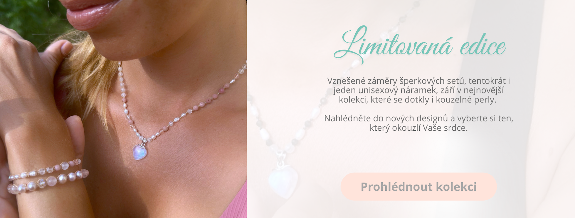 Limitovaná edice osobní náramek perly rhodochrosit mesicni kamen