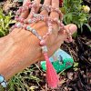 Japa mala - meditace (Larimar, Rhodonit)