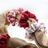 Scrunchie  Severské Vánoce Červené  Satin