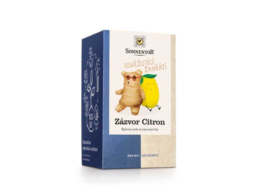 Sonnentor Zázvor–citron bio 32,4g porc. dvoukomorový