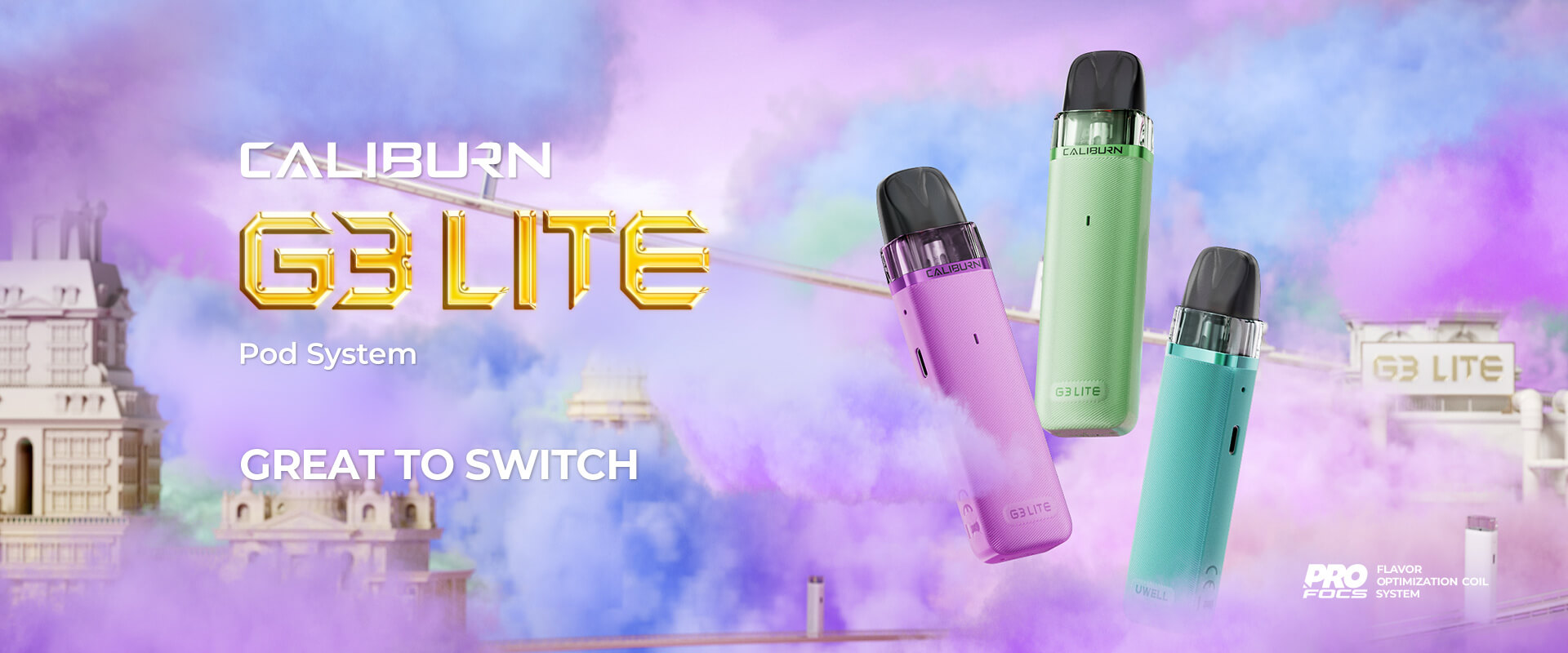 Elektronická cigareta (pod systém) Uwell Caliburn G3 Lite - banner