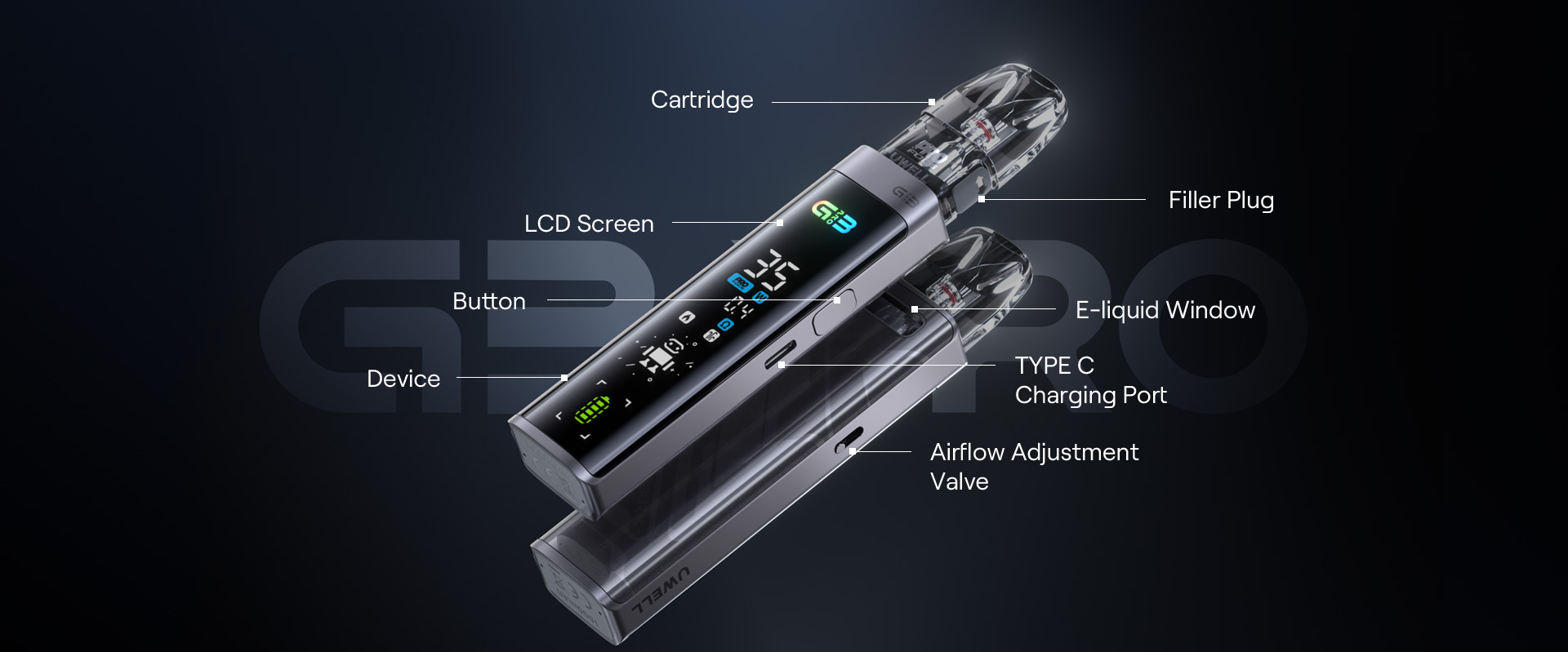 Elektronická cigareta (pod systém) Uwell Caliburn G3 Lite - banner
