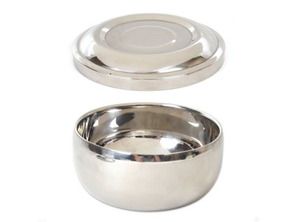 Nerezová holící miska s víčkem