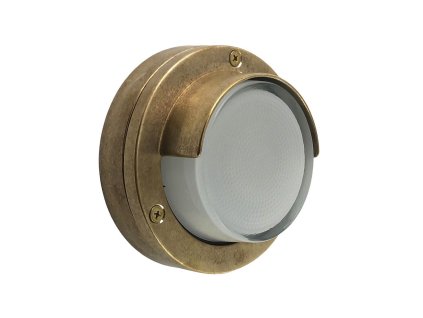 Mosazné industriální světlo MARINA MINI B /IP64/1x G9/Ø 14 cm