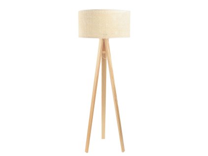 Stojací lampa ROTANG - trojnožka dřevo a ratan