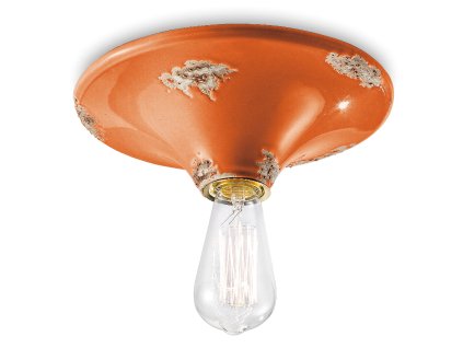 Retro stropní svítidlo VINTAGE - oranžová barva