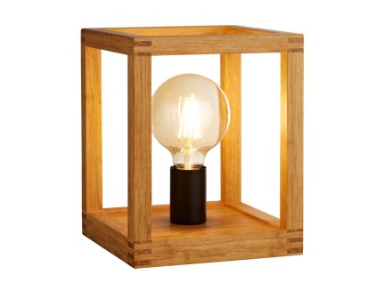 Stolní lampa ze dřeva SQUARE EU54742-1NA
