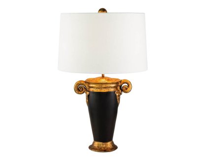 Keramická stolní lampa GALLIER černo-zlatá/63,5 cm