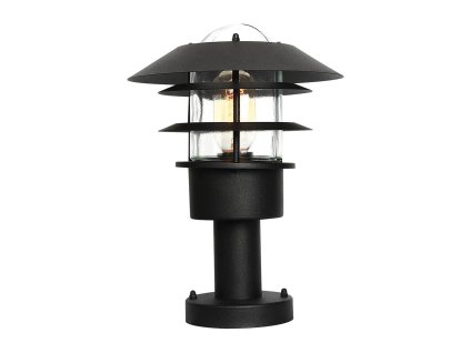 Nízká venkovní lampa na zahradu Elstead HELSINGOR/černá
