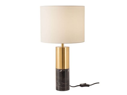 Černozlatá stolní lampa do ložnice APUA