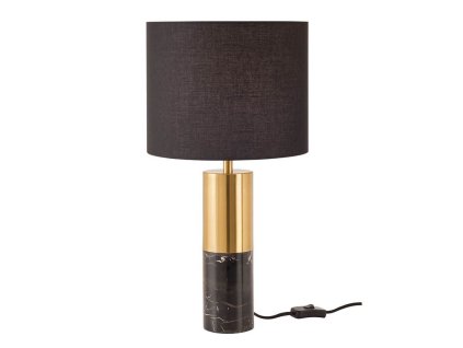 Černozlatá stolní lampa do ložnice APUA 48 cm