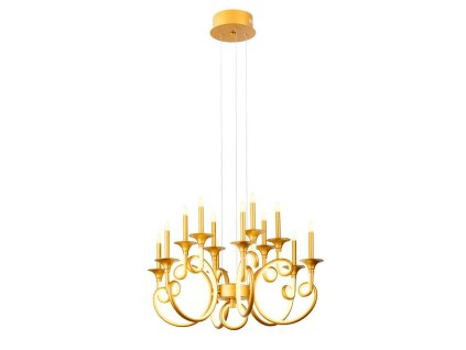 Designový zlatý lustr Incanti CHATEAU LED 69W