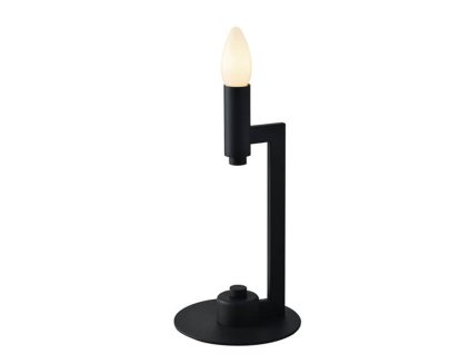 Šedá stolní lampa - kovový svícen Fan Europe KAROL