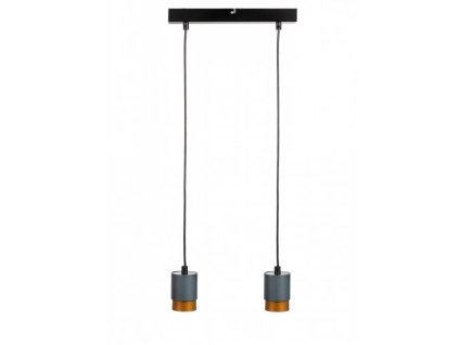 Šedo měděné závěsné světlo SOUL GREY COPPER 2L