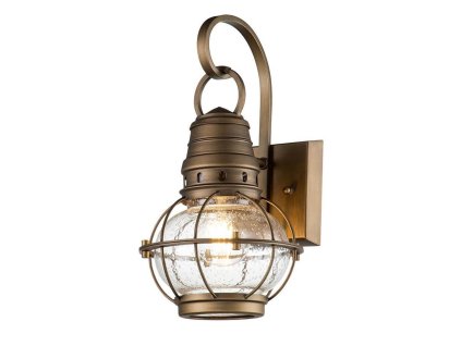 Venkovní retro lampa na fasádu BRIDGEPOINT S/stará mosaz