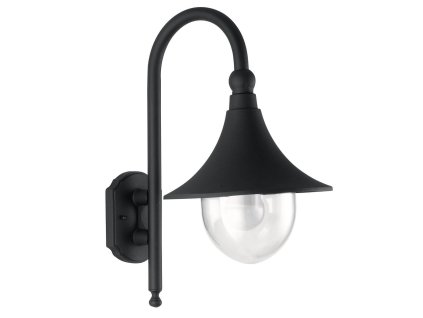 Černé venkovní světlo na fasádu PAVIA/E27/48 cm